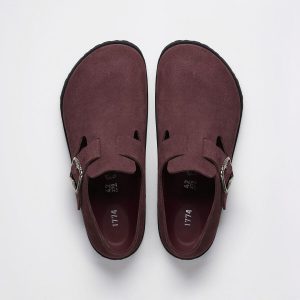 1774 London Suede Suede Leather – Deep Burgundy