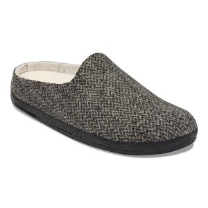 Amsterdam Wrapped Shearling Felt – Herringbone Gray
