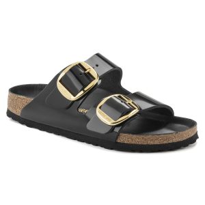 Arizona Big Buckle Natural Leather Patent – High Shine Black