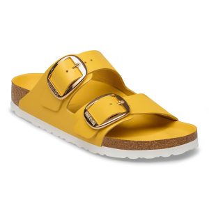 Arizona Big Buckle Natural Leather Patent – High-Shine Ochre
