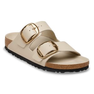 Arizona Big Buckle Natural Leather Patent – High-Shine Oyster