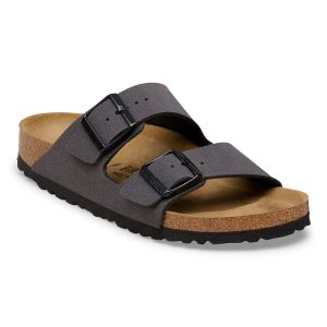 Arizona Birko-Flor Nubuck – Velvet Gray/Black Buckles