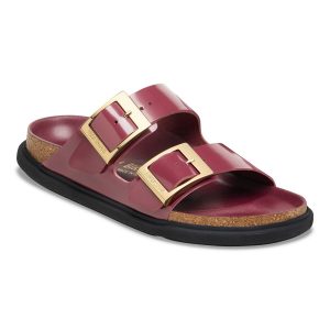 Arizona Droplet Buckle Natural Leather Patent – Zinfandel High Shine