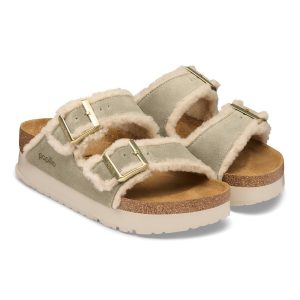 Arizona Flex Platform Shearling Suede Leather/Fur