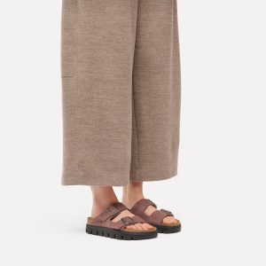 Arizona Platform Suede Leather – Pepper