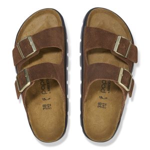 Arizona Platform Suede Leather – Dark Tea/ Black