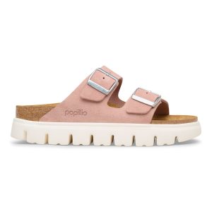 Arizona Platform Suede Leather – Pink Clay