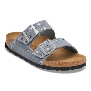 Arizona Rivet Suede Leather – Stone Blue