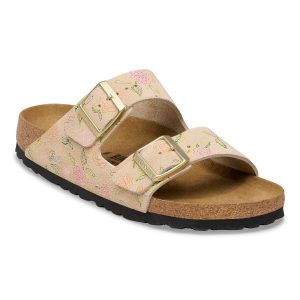 Arizona Suede Leather – Sandcastle Flower Print