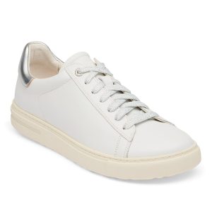 Bend Low Natural Leather – White/Metallic Silver
