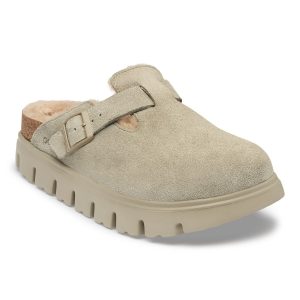 Boston Chunky Shearling Suede Leather – Taupe
