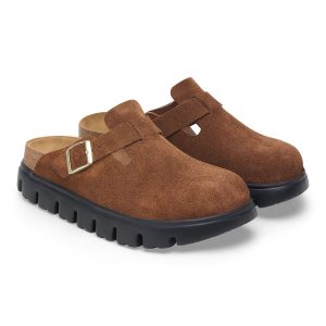 Boston Chunky Suede Leather – Dark Tea/ Black