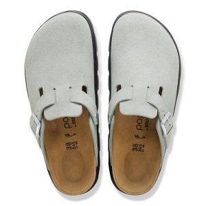 Boston Chunky Suede Leather – Pure Sage/Black