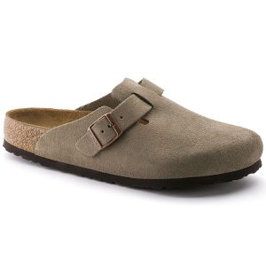 Boston Soft Footbed Suede Leather – Taupe