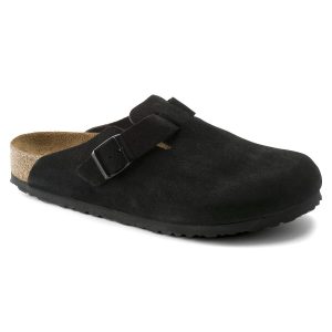 Boston Soft Footbed Suede Leather – Black