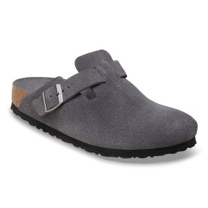 Boston Soft Footbed Suede Leather – Charcoal Tonal FB