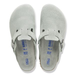 Boston Soft Footbed Suede Leather – Pure Sage Tonal FB