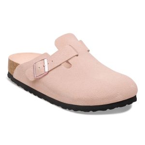 Boston Soft Footbed Suede Leather – Light Rose