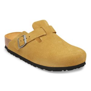 Boston Soft Footbed Suede Leather – Cork Brown