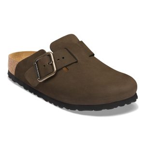 Boston Wire Buckle Nubuck Leather – Mocca