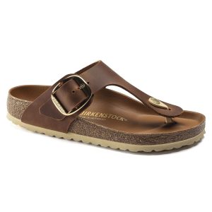 Gizeh Big Buckle Natural Leather Oiled – Cognac
