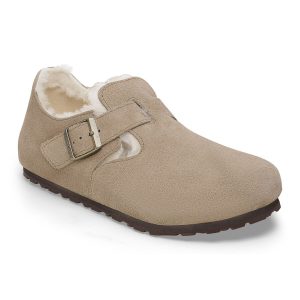 London Shearling Suede Leather – Taupe