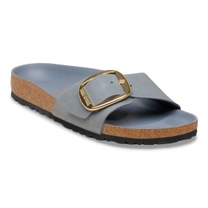 Madrid Big Buckle Natural Leather Oiled – Basalt Gray