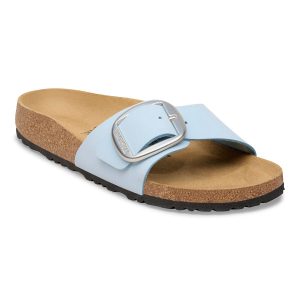 Madrid Big Buckle Nubuck Leather – Baby Blue