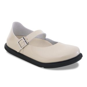 Mantova Cup Sole Natural Leather Patent – High-Shine Oyster