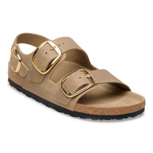 Milano Big Buckle Natural Leather Oiled – Tobacco Brown