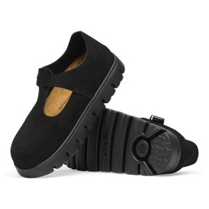 Paris Chunky Suede Leather – Black