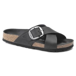 Siena Big Buckle Natural Leather Oiled – Black