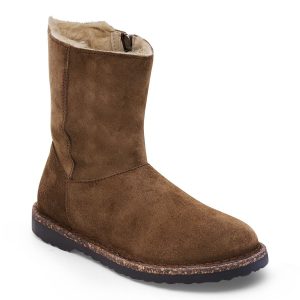 Uppsala Zip Shearling Suede Leather – Dark Tea