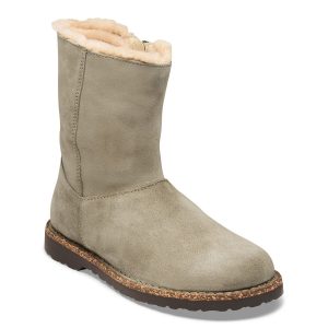 Uppsala Zip Shearling Suede Leather – Taupe